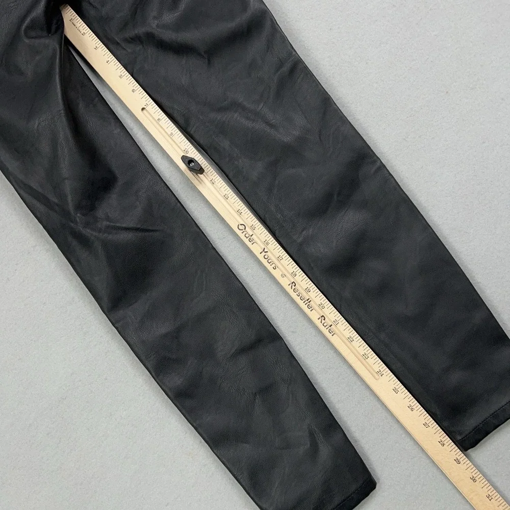 BLANKNYC Pants Womens 27 Black Faux Leather Coated Skinny Jeans Goth Edgy Rock